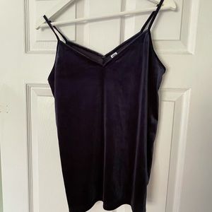 Old Navy Velvet navy tank top